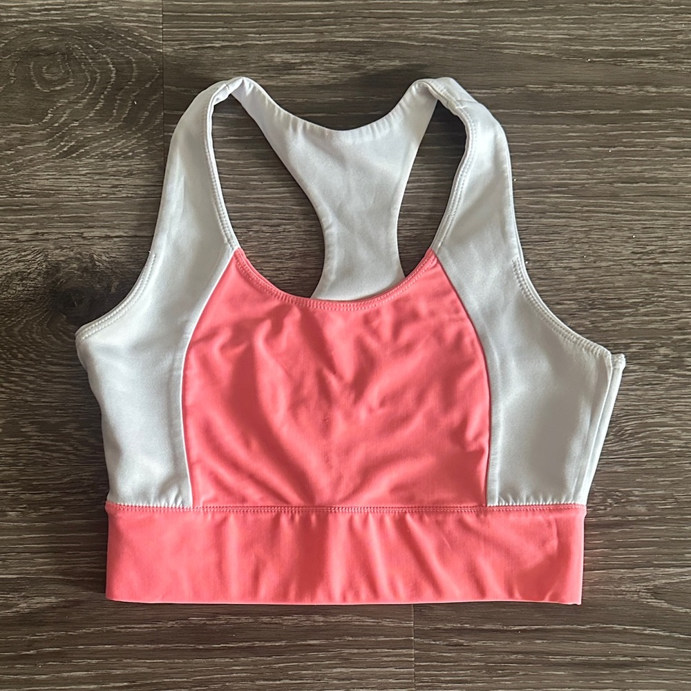 Women's Pink & White Sports Bra